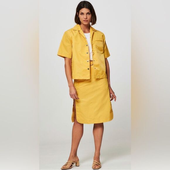 Remain Birger Christensen moi pencil  skirt cream gold yellow - Picture 2 of 12